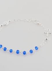 Bracciale a Decina Medaglia Miracolosa & Croce - Blu