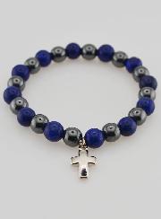 Bracciale in Pietre Naturali - Ematite & Lapislazzuli