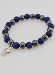 Bracciale in Pietre Naturali - Ematite & Lapislazzuli