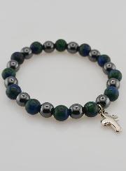 Bracciale Con Croce - Ematite & Azurite