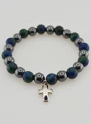 Bracciale in Pietre Naturali - Ematite & Azurite