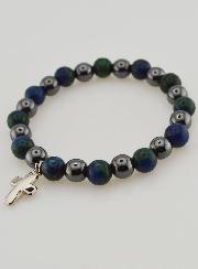 Bracciale in Pietre Naturali - Ematite & Azurite