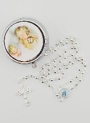 Scatola Porta Rosario Angelo Custode - Rosario Incluso