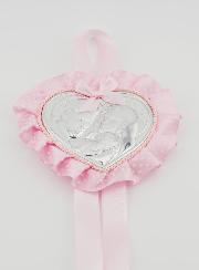 Regalo di Battesimo - Sopraculla Cuore & Sacra Famiglia