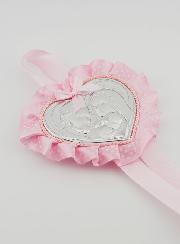 Regalo di Battesimo - Sopraculla Cuore & Sacra Famiglia