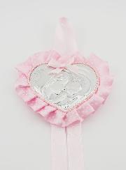 Regalo di Battesimo - Sopraculla Cuore Vergine con Bambino