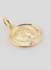 Medaglia Vergine Maria Placcata Oro - 17mm