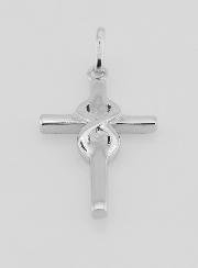 Ciondolo Croce in Argento 25mm - Infinito