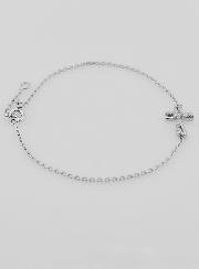 Bracciale Religioso in Argento & Croce con Strass