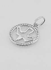 Medaglia Spirito Santo Traforata in Argento 925 - 15mm