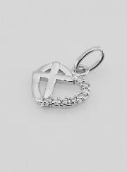 Ciondolo Cuore & Croce in Argento