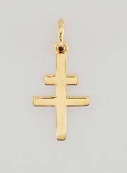 Ciondolo Croce di Lorena in Oro Placcato - 18 mm
