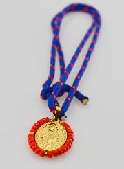 Collana Religiosa Medaglia Miracolosa & Perline Rosse