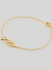 Braccialetto Religioso Ichtus - Placcato Oro