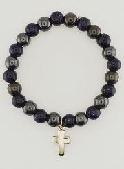 Bracialetto Pietre Naturali - Ematite & Sole Blu