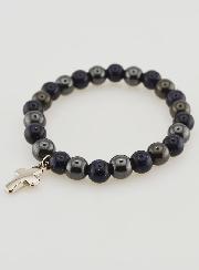 Bracialetto Pietre Naturali - Ematite & Sole Blu