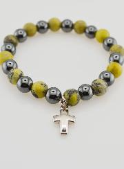 Bracciale Pietre Naturali - Ematite & Serpentina