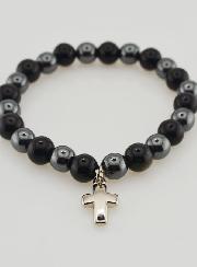 Bracciale Pietre Naturali - Ematite & Ossidiana Dorata