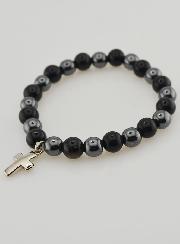 Bracciale Pietre Naturali - Ematite & Ossidiana Dorata