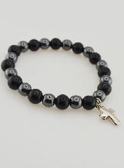 Bracciale Pietre Naturali - Ematite & Ossidiana Dorata