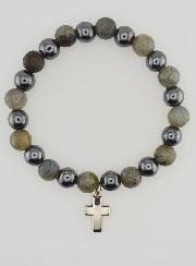 Bracciale Con Croce - Ematite & Labradorite