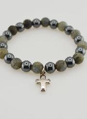 Bracciale Con Croce - Ematite & Labradorite