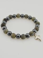 Bracciale Con Croce - Ematite & Labradorite
