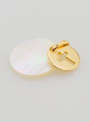 Medaglia Oro Placcato & Madreperla - Croce