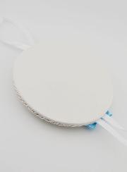 Regalo di Battesimo - Sopraculla in Pelle Vergine con Bambino