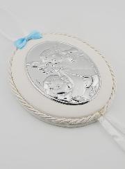 Regalo di Battesimo - Sopraculla in Pelle Angelo Lanterna