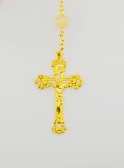 Rosario Madonna Miracolosa Grani in Vetro - Arancione