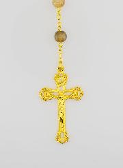 Rosario Madonna Miracolosa Grani in Vetro - Marrone