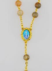 Rosario Grani in Vetro Marrone - Miracolosa