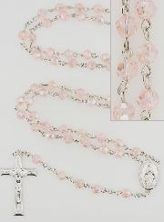 Rosario Perle Sfaccettate Rosa - Miracolosa