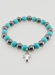 Bracciale Pietre Naturali - Ematite & Turchese