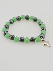 Bracciale Religioso con Croce - Ematite & Avventurina