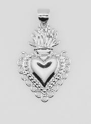 Ciondolo Ex-Voto in Ottone Argentato - 25mm