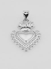 Ciondolo Ex-Voto in Ottone Argentato - 25mm