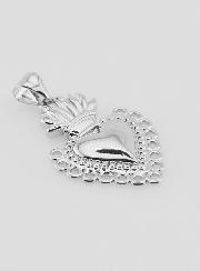 Ciondolo Ex-Voto in Ottone Argentato - 25mm