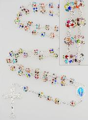 Rosario Madonna Miracolosa Grani Multicolori