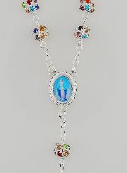 Rosario Madonna Miracolosa Grani Multicolori