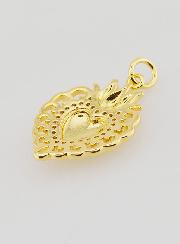 Ciondolo Ex-Voto in Ottone Dorato - 22mm