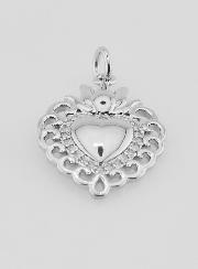 Ciondolo Ex-Voto in Ottone Argentato - 22mm