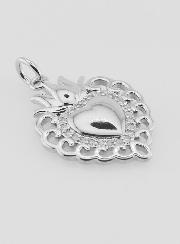 Ciondolo Ex-Voto in Ottone Argentato - 22mm