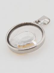 Medaglia Vergine Maria in Preghiera 20 mm - Vetro & Inox