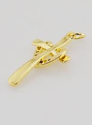 Ciondolo Croce Cuore Intrecciato - 25mm