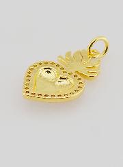 Ciondolo Ex-Voto in Ottone Dorato & Smalto - 20mm