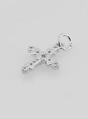 Ciondolo Croce Barocca Argentée - 15mm