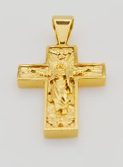 Croce del Pellegrino in Inox Dorato - 35mm