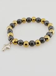 Bracciale Religioso con Croce - Ematite & Pirite